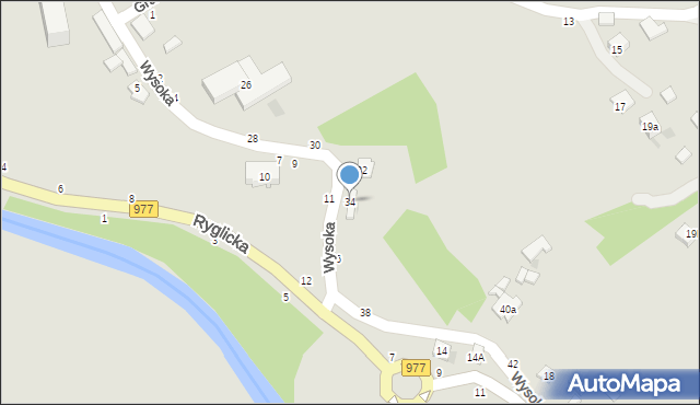 Tuchów, Wysoka, 34, mapa Tuchów