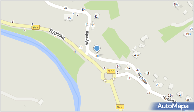 Tuchów, Wysoka, 38, mapa Tuchów