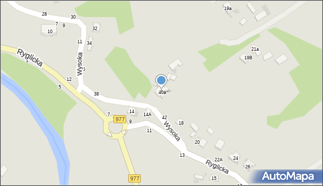 Tuchów, Wysoka, 40a, mapa Tuchów