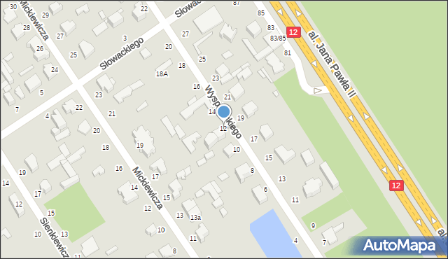 Tuszyn, Wyspiańskiego Stanisława, 12, mapa Tuszyn