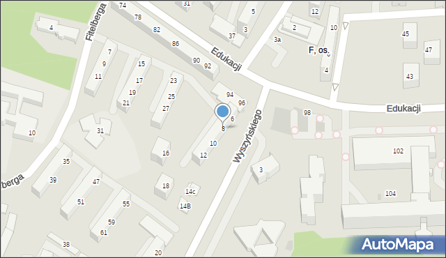 Tychy, Wyszyńskiego Stefana, ks. kard., 8, mapa Tychów