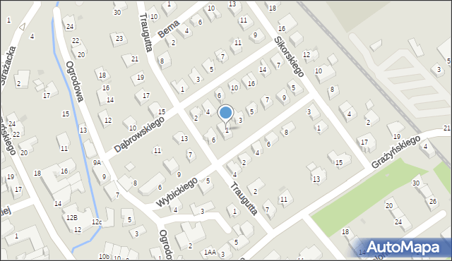 Ustroń, Wybickiego Józefa, gen., 1, mapa Ustroń