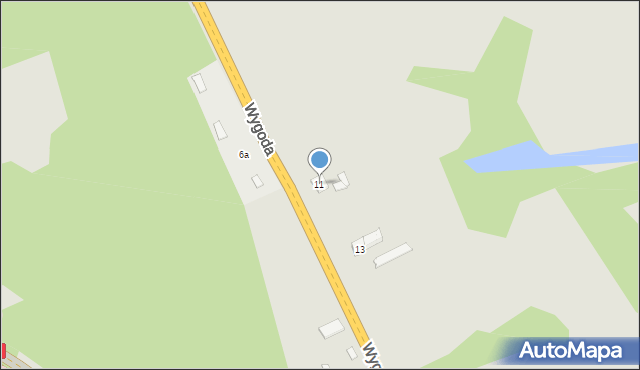 Wąchock, Wygoda, 11, mapa Wąchock