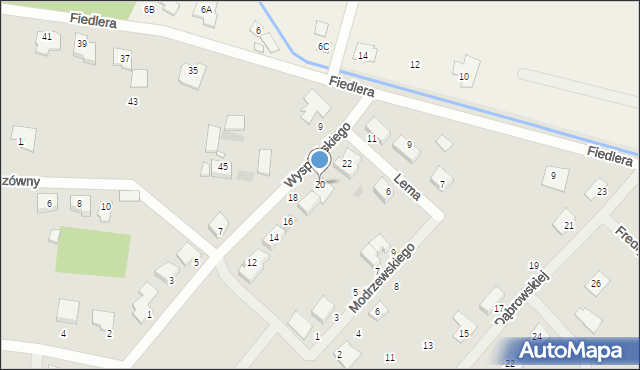 Wągrowiec, Wyspiańskiego Stanisława, 20, mapa Wągrowiec