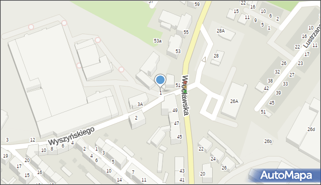 Wałbrzych, Wyszyńskiego Stefana, ks. prym. kard., 1, mapa Wałbrzycha