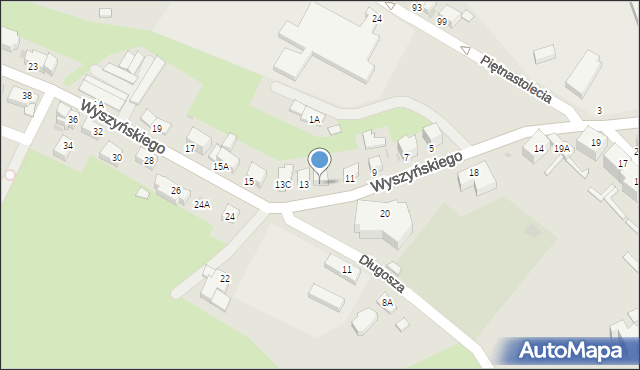 Wałbrzych, Wyszyńskiego Stefana, ks. prym. kard., 13A, mapa Wałbrzycha