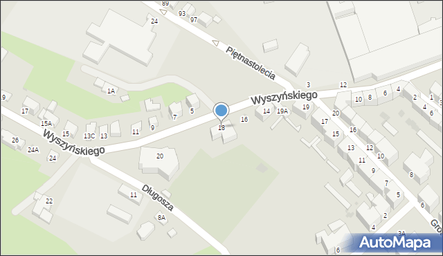 Wałbrzych, Wyszyńskiego Stefana, ks. prym. kard., 18, mapa Wałbrzycha