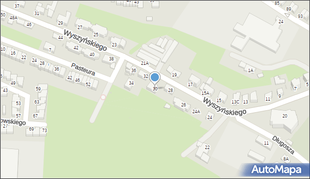 Wałbrzych, Wyszyńskiego Stefana, ks. prym. kard., 30, mapa Wałbrzycha