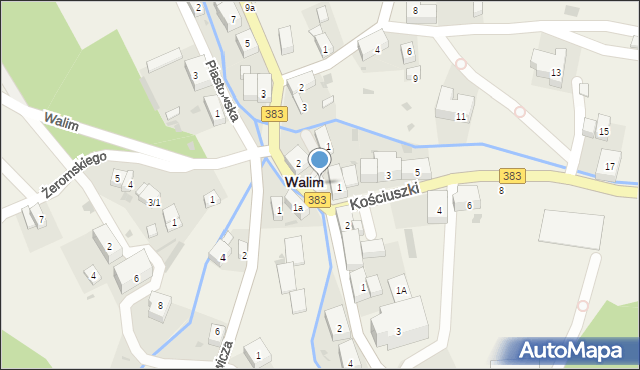 Walim, Wyszyńskiego Stefana, ks. kard., 2a, mapa Walim