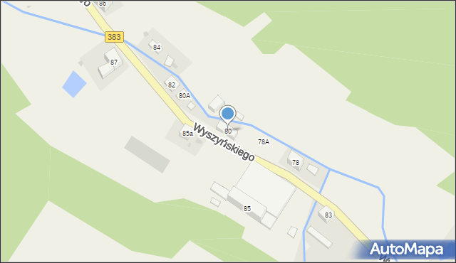 Walim, Wyszyńskiego Stefana, ks. kard., 80, mapa Walim