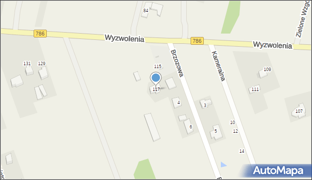 Wancerzów, Wyzwolenia, 117, mapa Wancerzów