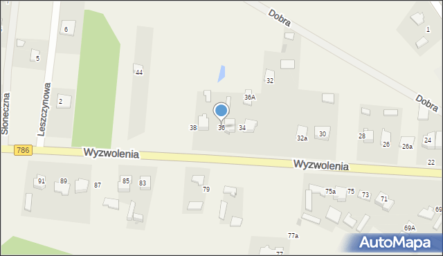 Wancerzów, Wyzwolenia, 36, mapa Wancerzów