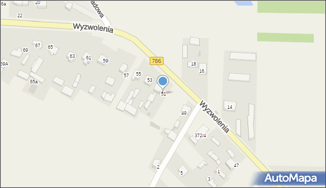 Wancerzów, Wyzwolenia, 51, mapa Wancerzów