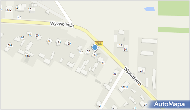 Wancerzów, Wyzwolenia, 53, mapa Wancerzów