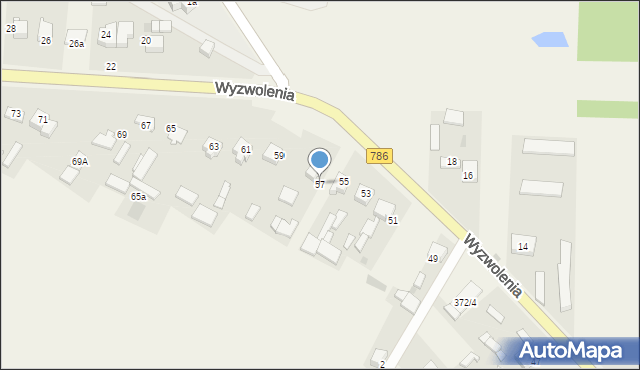 Wancerzów, Wyzwolenia, 57, mapa Wancerzów