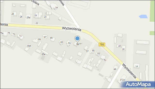 Wancerzów, Wyzwolenia, 59, mapa Wancerzów