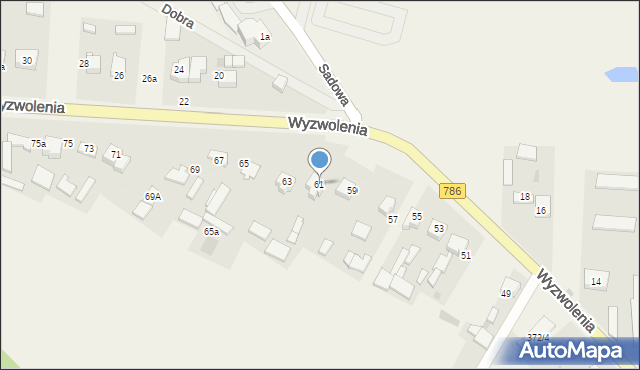 Wancerzów, Wyzwolenia, 61a, mapa Wancerzów