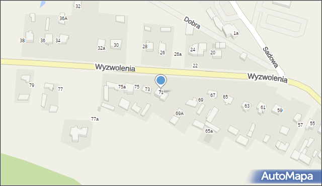 Wancerzów, Wyzwolenia, 71, mapa Wancerzów