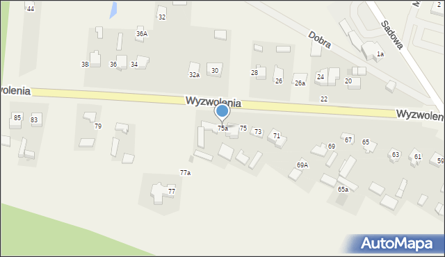 Wancerzów, Wyzwolenia, 75a, mapa Wancerzów