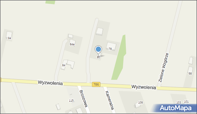 Wancerzów, Wyzwolenia, 80, mapa Wancerzów