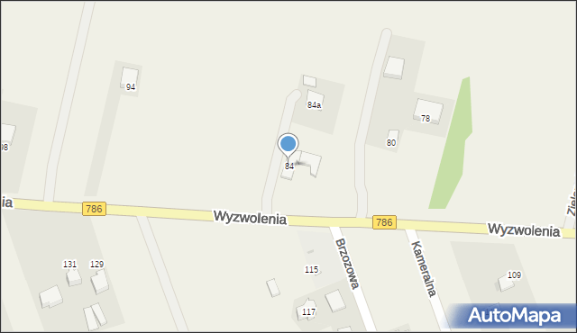 Wancerzów, Wyzwolenia, 84, mapa Wancerzów