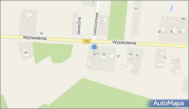 Wancerzów, Wyzwolenia, 91, mapa Wancerzów