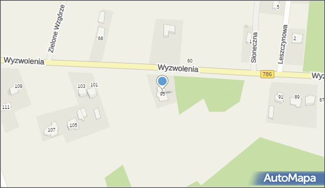 Wancerzów, Wyzwolenia, 95, mapa Wancerzów