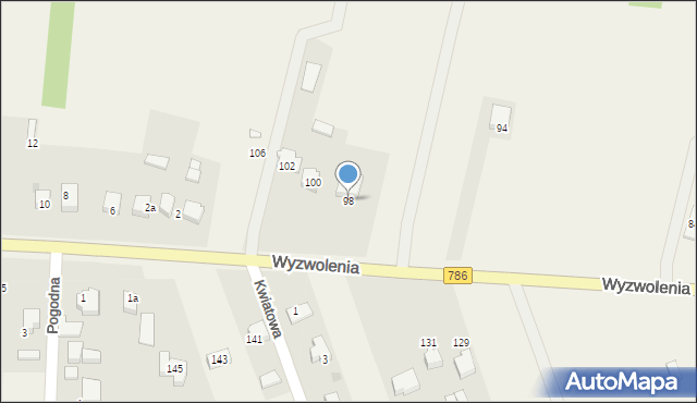 Wancerzów, Wyzwolenia, 98, mapa Wancerzów