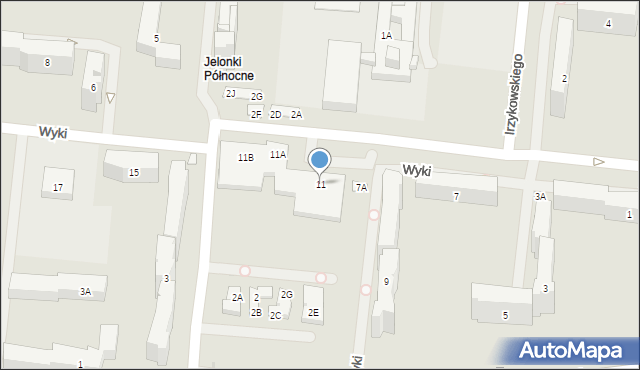Warszawa, Wyki Kazimierza, 11, mapa Warszawy