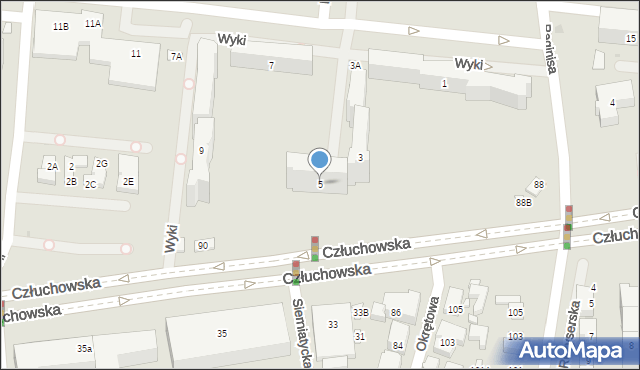 Warszawa, Wyki Kazimierza, 5, mapa Warszawy