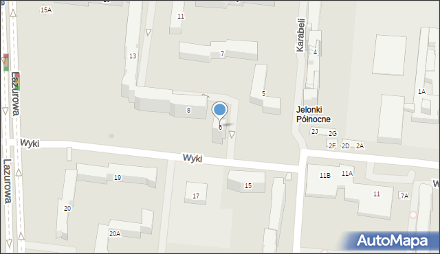 Warszawa, Wyki Kazimierza, 6, mapa Warszawy
