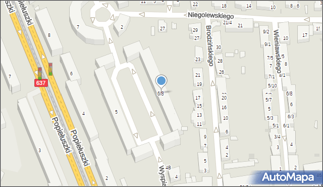Warszawa, Wyspiańskiego Stanisława, 6/8, mapa Warszawy