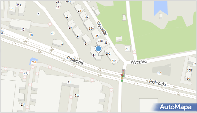 Warszawa, Wyczółki, 29, mapa Warszawy