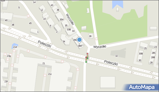 Warszawa, Wyczółki, 29A, mapa Warszawy