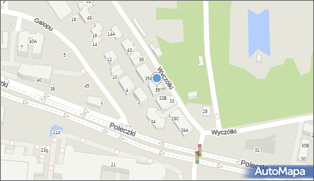 Warszawa, Wyczółki, 35, mapa Warszawy