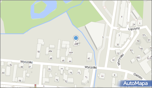 Warszawa, Wyczółki, 44B, mapa Warszawy