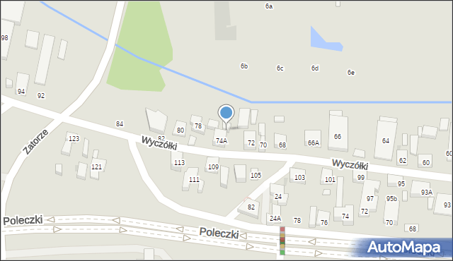 Warszawa, Wyczółki, 76, mapa Warszawy