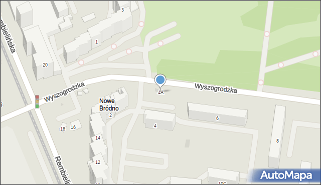 Warszawa, Wyszogrodzka, 4A, mapa Warszawy