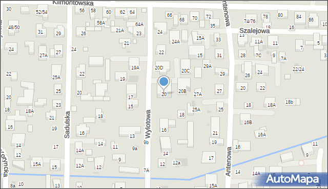 Warszawa, Wylotowa, 20, mapa Warszawy