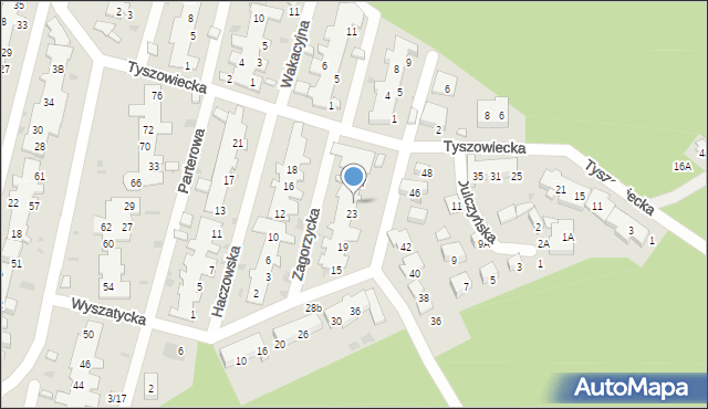 Warszawa, Wyszatycka, 25, mapa Warszawy