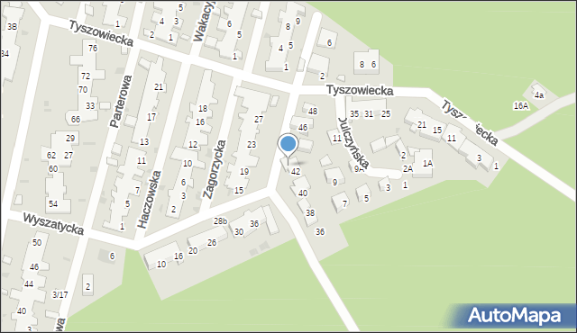 Warszawa, Wyszatycka, 44, mapa Warszawy