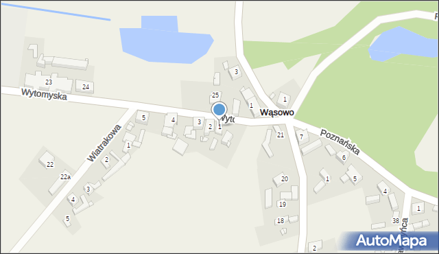 Wąsowo, Wytomyska, 1, mapa Wąsowo