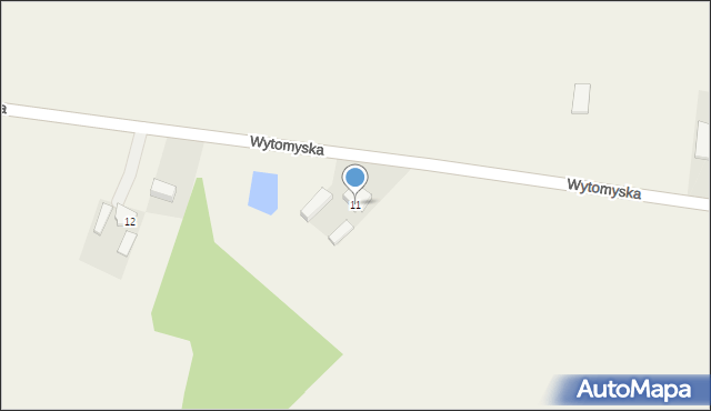 Wąsowo, Wytomyska, 11, mapa Wąsowo