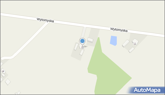 Wąsowo, Wytomyska, 12, mapa Wąsowo