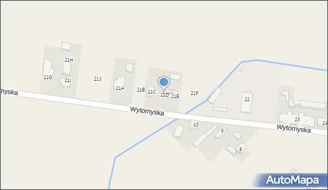 Wąsowo, Wytomyska, 21D, mapa Wąsowo