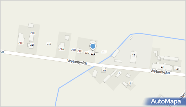 Wąsowo, Wytomyska, 21E, mapa Wąsowo