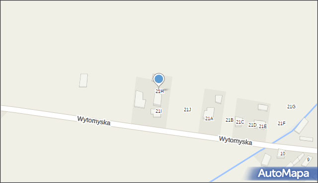 Wąsowo, Wytomyska, 21H, mapa Wąsowo