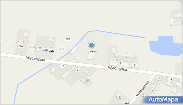 Wąsowo, Wytomyska, 22, mapa Wąsowo