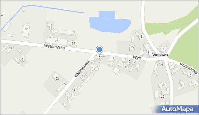 Wąsowo, Wytomyska, 5, mapa Wąsowo