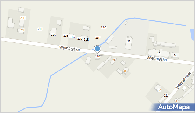 Wąsowo, Wytomyska, 9a, mapa Wąsowo